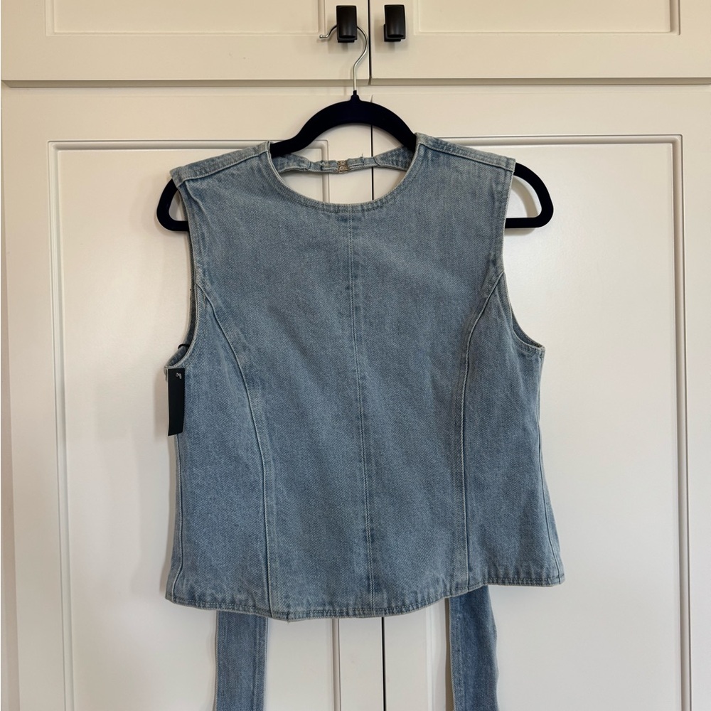 Lioness Light Blue Denim Vest